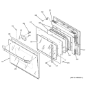 DOOR Diagram and Parts List for JMS08BD1AD  General Electric Range