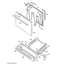 DOOR & DRAWER PARTS Diagram and Parts List for JGBS04PEA2CT  General Electric Range