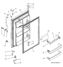 FRESH FOOD DOOR Diagram and Parts List for HTS22GBMARCC  Hotpoint Refrigerator