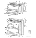 DOORS Diagram and Parts List for HTR15ABMBRCC  Hotpoint Refrigerator