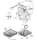 BODY PARTS Diagram and Parts List for HDA2200F00BB  Hotpoint Dishwasher