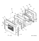 DOOR Diagram and Parts List for JBP90SF1SS  General Electric Range
