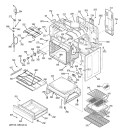 BODY PARTS Diagram and Parts List for JBP95TF1WW  General Electric Range