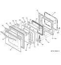 Part Location Diagram of WB10T10019 GE HINGE DOOR RT
