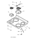 COOKTOP Diagram and Parts List for JBP30BB4AD  General Electric Range