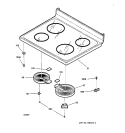 COOKTOP Diagram and Parts List for JBP64WB4WW  General Electric Range