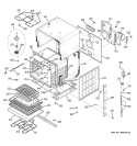 Part Location Diagram of WB63T10077 GE OVEN BODY