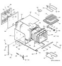 BODY PARTS Diagram and Parts List for JRS04BW5BB  General Electric Wall Oven
