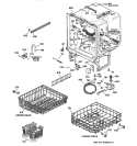 BODY PARTS Diagram and Parts List for GSD3600G00BB  General Electric Dishwasher