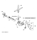 MOTOR - PUMP MECHANISM Diagram and Parts List for GSD3600G00BB  General Electric Dishwasher