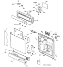 ESCUTCHEON & DOOR ASSEMBLY Diagram and Parts List for GSD2700G00BB  General Electric Dishwasher