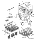 BODY PARTS Diagram and Parts List for GSD5600G00WW  General Electric Dishwasher