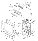 Part Location Diagram of WD21X10116 GE Dishwasher Control Board