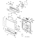 ESCUTCHEON & DOOR ASSEMBLY Diagram and Parts List for GSM2100G00CC  General Electric Dishwasher