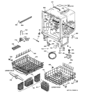 BODY PARTS Diagram and Parts List for GSD5800G00WW  General Electric Dishwasher