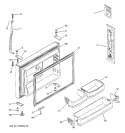 FREEZER DOOR Diagram and Parts List for GTS22UBMARWW  General Electric Refrigerator