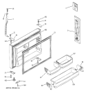 FREEZER DOOR Diagram and Parts List for GTS22WCMARBB  General Electric Refrigerator