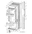 FRESH FOOD DOOR Diagram and Parts List for TFX25CRBGBB  General Electric Refrigerator