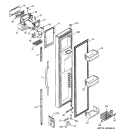 FREEZER DOOR Diagram and Parts List for GSS25TGMACC  General Electric Refrigerator