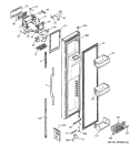 FREEZER DOOR Diagram and Parts List for GSS25LGMABB  General Electric Refrigerator