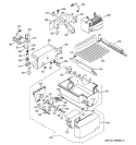 ICE MAKER & DISPENSER Diagram and Parts List for PSS25MGMACC  General Electric Refrigerator