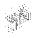 DOOR Diagram and Parts List for JBP65BC4AD  General Electric Range