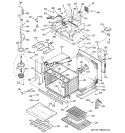 OVEN WITH MICROWAVE SUPPORT Diagram and Parts List for JTP95WD1WW  General Electric Microwave Oven Combo