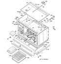 BODY PARTS & DRAWER Diagram and Parts List for JCP67Y3WW  General Electric Range