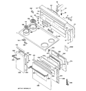 CONTROL PANEL, COOKTOP & DOORS Diagram and Parts List for JCP67Y4WW  General Electric Range