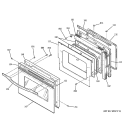 DOOR Diagram and Parts List for JCS966SD1SS  General Electric Range