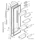 FRESH FOOD DOOR Diagram and Parts List for PSK27MGMACCC  General Electric Refrigerator