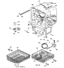 BODY PARTS Diagram and Parts List for GSD3415F00AA  General Electric Dishwasher