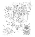 BODY PARTS Diagram and Parts List for JBP90KF1CC  General Electric Range