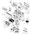 MICROWAVE Diagram and Parts List for JVM1651SB002  General Electric Microwave