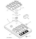 COOKTOP Diagram and Parts List for JGP932BEC2BB  General Electric Cooktop