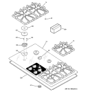 Part Location Diagram of WB31T10026 GE GRATE Assembly- SINGLE