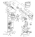 FREEZER SECTION Diagram and Parts List for TFM28PFDAWW  General Electric Refrigerator