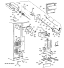 FREEZER SECTION Diagram and Parts List for TFJ28PFDBAA  General Electric Refrigerator