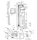 FREEZER DOOR Diagram and Parts List for TFG28PRDAWW  General Electric Refrigerator