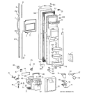 FREEZER DOOR Diagram and Parts List for TFX30PPDACC  General Electric Refrigerator