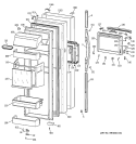FRESH FOOD DOOR Diagram and Parts List for TFS28PBDABS  General Electric Refrigerator