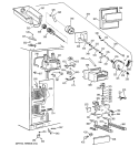 FREEZER SECTION Diagram and Parts List for TFS28PBDABS  General Electric Refrigerator