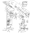 FREEZER SECTION Diagram and Parts List for TFX28PBDACC  General Electric Refrigerator