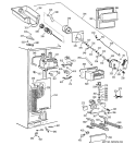 FREEZER SECTION Diagram and Parts List for TFX30PBDACC  General Electric Refrigerator