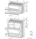 DOORS Diagram and Parts List for GTS18ABMDRWW  General Electric Refrigerator