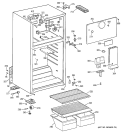 CABINET Diagram and Parts List for GTS18ABMDRWW  General Electric Refrigerator
