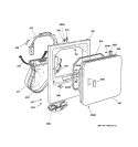 FRONT PANEL & DOOR Diagram and Parts List for DPSR473GV0AA  General Electric Dryer
