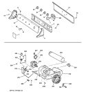 BACKSPLASH, BLOWER AND DRIVE ASSEMBLY Diagram and Parts List for DPSR473GV0WW  General Electric Dryer