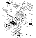 MICROWAVE Diagram and Parts List for JVM1660SB006  General Electric Microwave