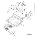 CONTROL PANEL & COOKTOP Diagram and Parts List for RB787BC3BB  Hotpoint Range